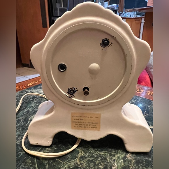 Vintage Floral Ceramic Electric Mantle Clock - Picture 4 of 5